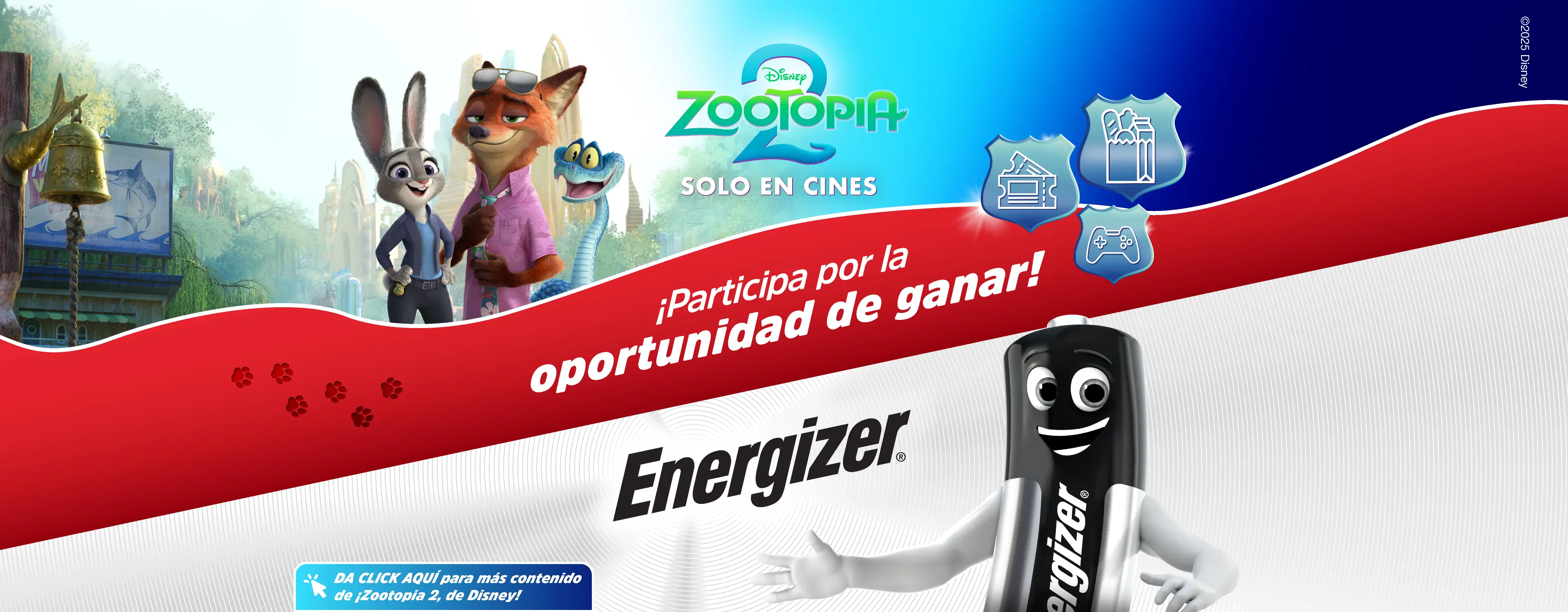 Haz clic para más contenido de Disney Zootopia 2